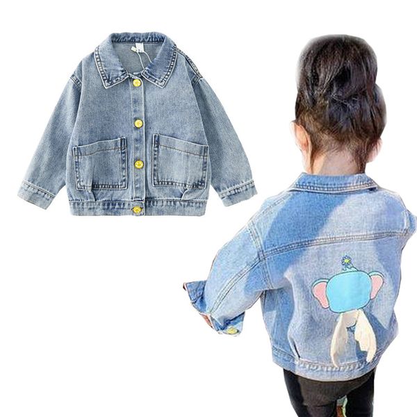 

2020 осень детские джинсы куртки детская одежда девочки denim пальто, Blue;gray