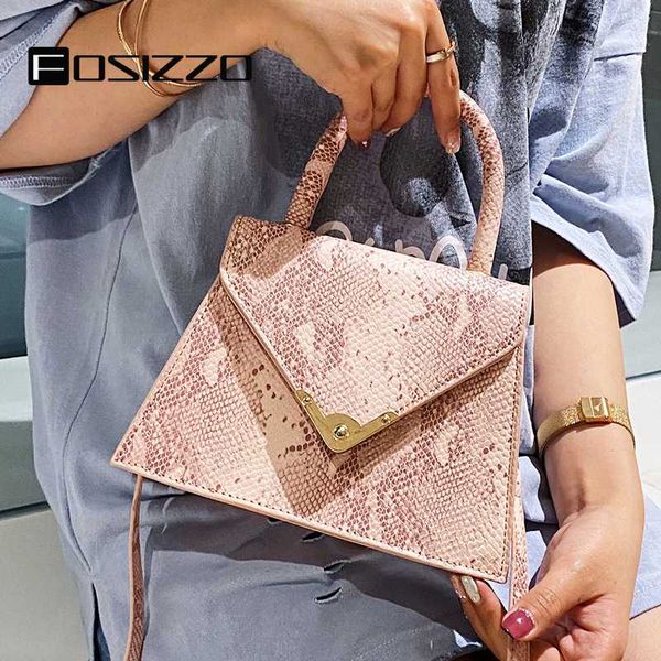 

fosizzo handbag snakeskin pattern pu leather fashion design vintage retro bag small handbags for women crossbody bag fs5093
