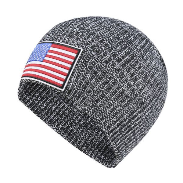 

с флагом сша этикетка knit hat winter warm шапочки 2020 взрослые вязаная шапочка skull cap открытый шапки головные уборы ear muff для мужчин, Yellow