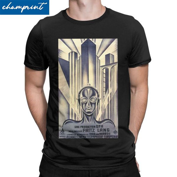 

metropolis t shirt men's cotton novelty t-shirts fritz lang movie robot science film tee shirt short sleeve clothing