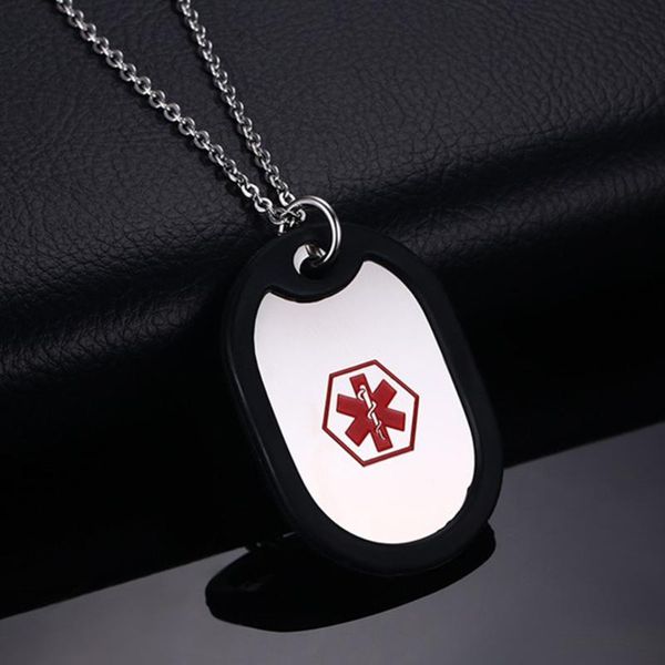 

stainless steel black treatment snake stick pendant necklace dog tag jewelry gift for and, Silver