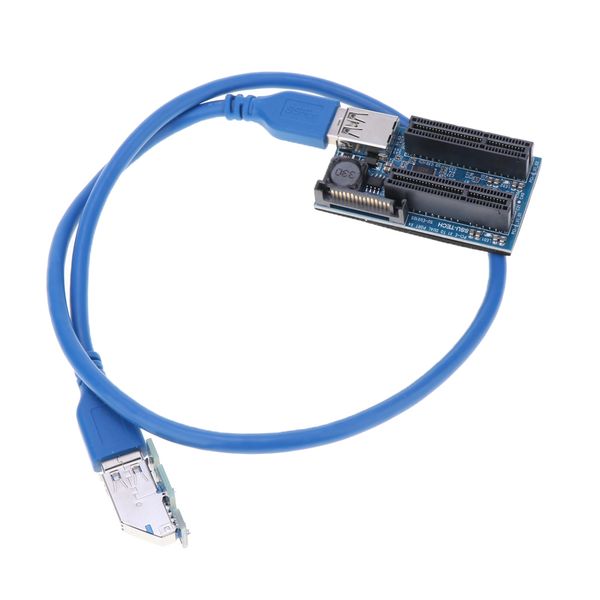 

pci-e x1 to dual 4x extension cable 0.6m for limited space install (uex105