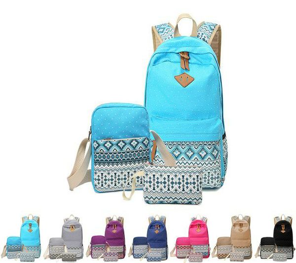 

pink for and student laplaser bags backpack lightweight and case shoulder 3pcs with school bookbag canvas boys bag girls pen teen woygj, Silver