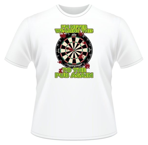 

2019 новый casual tee shirt mens смешной дартс t-shirt, я никогда не ношение, идеальный подарок или подарок на день рождения. хлопок футболк