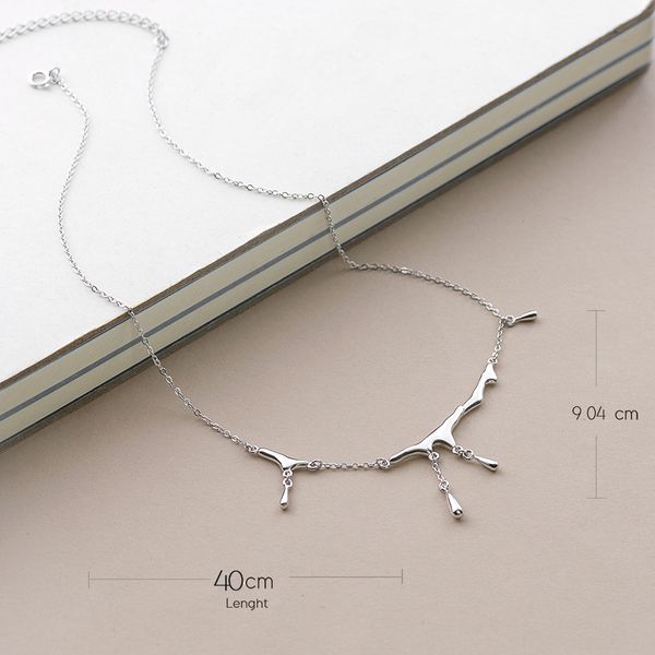 

тайя original design падающие дождь травма s925 серебро простой choker ожерелье женщина подарок ювелирных изделий для женщин y200810, Silver