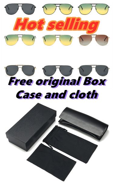 

New top quality 0132 mens sunglasses men sun glasses women sunglasses fashion style protects eyes Gafas de sol lunettes de soleil with box