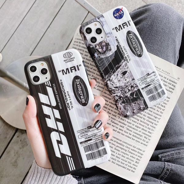 

cgjxsfashion design dhl express suitcase bar code silicone case for iphone 7 8 plus 11 pro max x xs max xr 3d luxury white cover