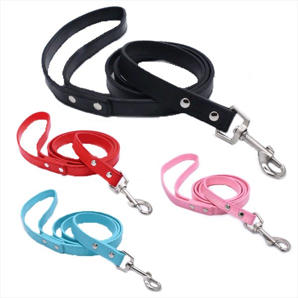 

dog collars & leashes small leash pu leather for chihuahua yorkishire pug dogs cats walking