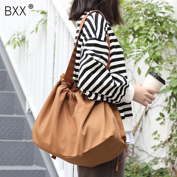 

bxx] women drawstring oxford bag ladies casual shoulder shopping bags for female 2020 spring messenger fashion handbag hk633