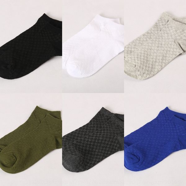 

men's low-breathable sweat-absorbent sports leisure four seasons boat boat cotton cotton sockssocks socks double needle evju2, Black