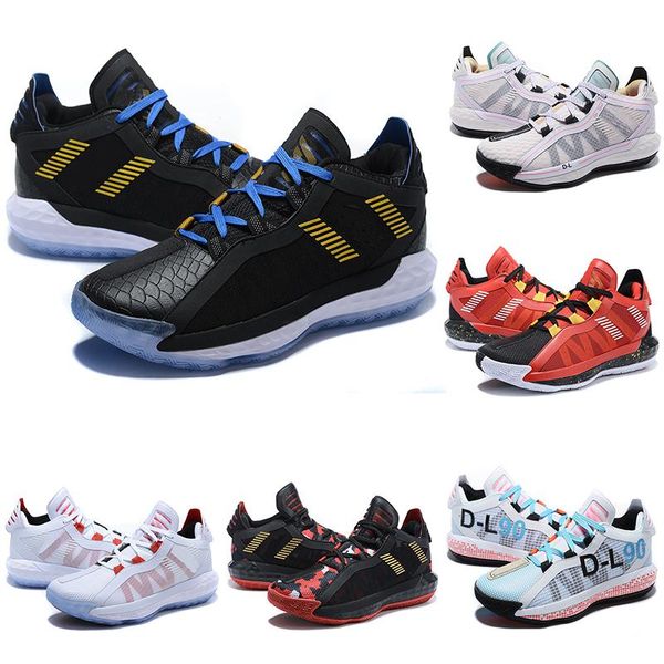 

new damian lillard suede dame 6s 6 6th bruce lee basketball shoes vi mens shoes sports trainers designer sneakers size 40-46, Black