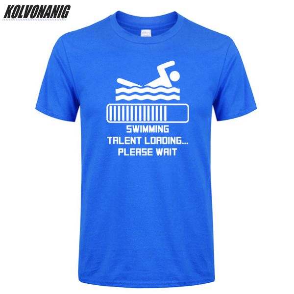 

swimmings talent loading funny print men t shirt fashion cotton short sleeve cool hip hop streetwear men's sportswear tees