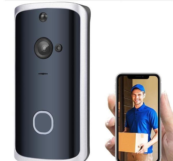 

cgjxsnew m12 video door bell wifi hd waterproof 720p visual camera for ios night vision ir intercom door ring phone security mh -7527