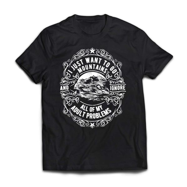 

2019 new men's to go mountains awesome gift winter summer holiday travel slogans men's tshirt tee shirt