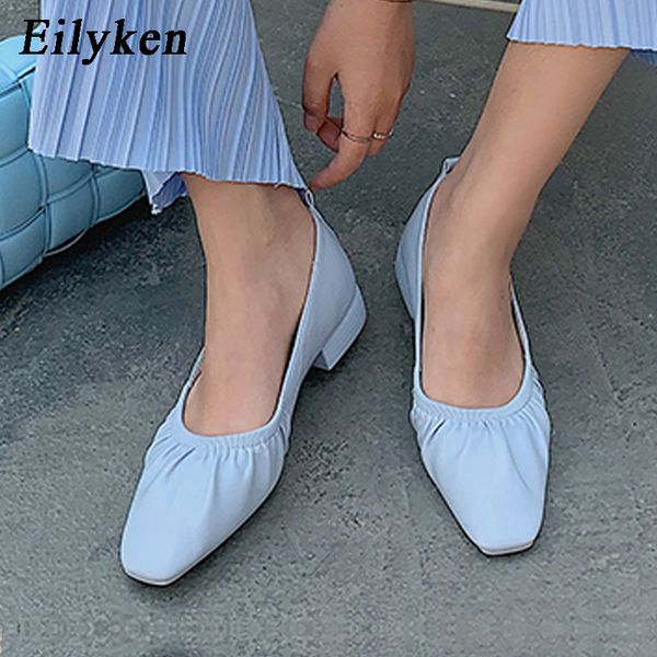 

eilyken spring autumn new shoes woman chunky low heels casual sandals square toe elegant pumps elegant party dress female shoes, Black