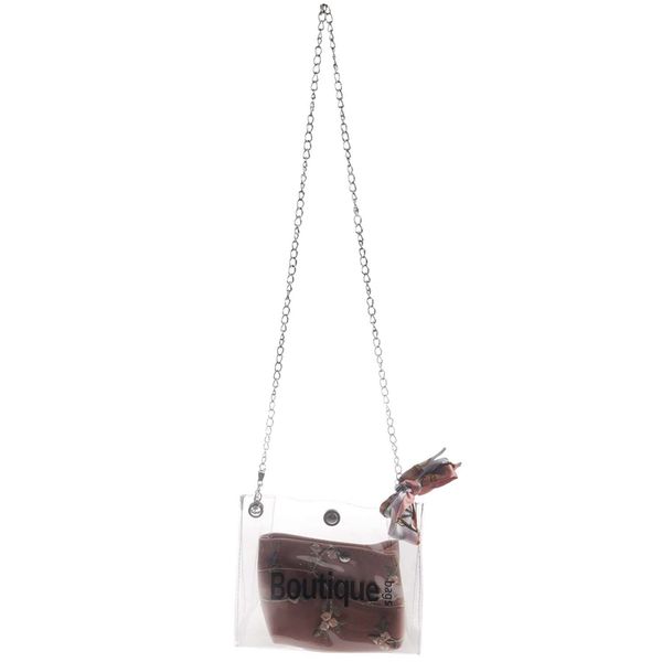 

clear bag bucket bag fashion transparent women's shoulder messenger beach casual shopping bag(pink