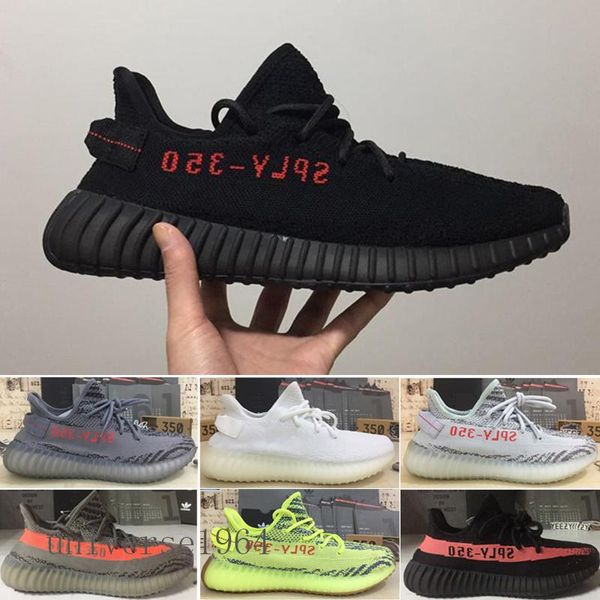 

sesame v2 running shoes 2019 mens womens kanye west static cream white bred blue tint butter designer shoes boots size us5-11 lip7