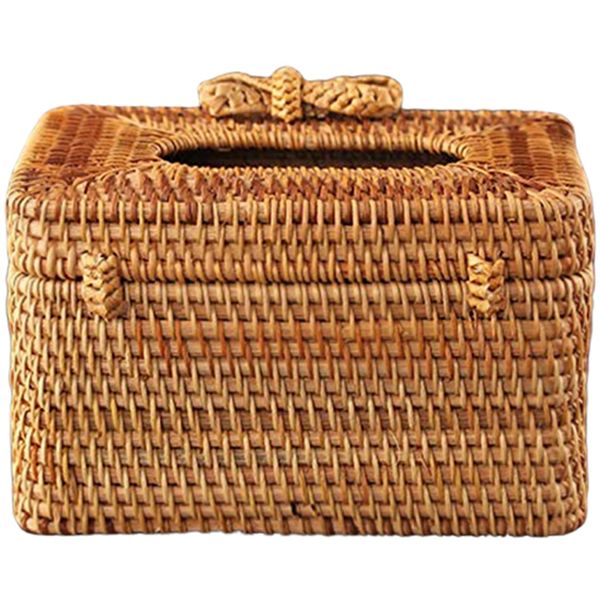 

tissue boxes & napkins rattan box, household napkin storage box restaurant deskpaper towel 19 x 13 11 cm