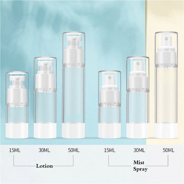 Großhandel leere Vakuum-Parfümflaschen 15 ml 30 ml 50 ml Lotionsflaschen Heißer Verkauf Parfümspray Kosmetikbehälter