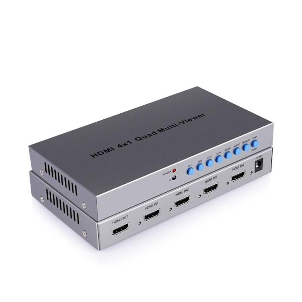 

yiispo 4ch 1080p 3d hdmi quad mulit-просмотрщик hdmi 4x1 hd video splitter с бесшовным переключателем ir remote support 1080p 1.3a