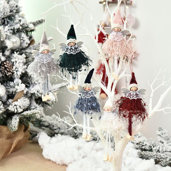 

christmas decorations tree ornaments decoration pendant creative cute angel lace window