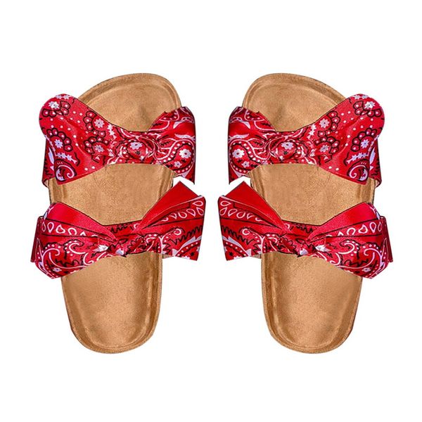 

new print bow shoes women slipper sandals summer open toe platform slide ladies fashion hollow light slip on sandals woman shoes, Black