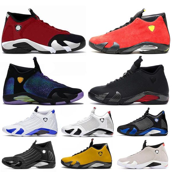 

new mid gym red 14 14s spm white doernbecher bred mens basketball shoes university red gold desert sand mens trainers sports sneakers, Black