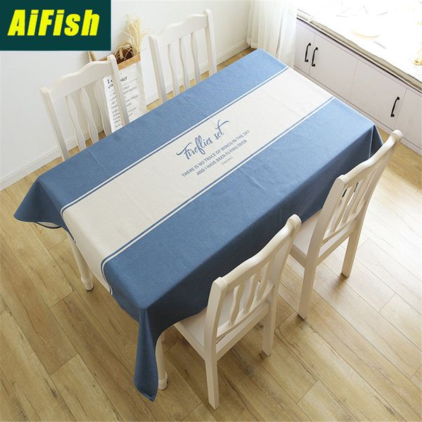

table cloth striped decorative linen tablecloth tassel waterproof and oil proof rectangular wedding cover coffee zb018-4