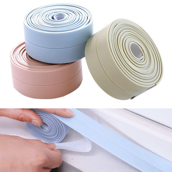 

3.2m*2.2cm sealing strip tape bathroom shower sink bath pvc self adhesive waterproof wall sticker for bathroom kitchen