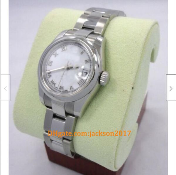 

20 style christmas gift watches 26mm stainless steel white dial ladies watch 179160, Slivery;brown