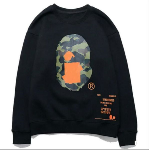 

20fw координировать печатные harajuku streetwear толстовка мужчины мода толстовка пуловеры homme толстые одежда с длинным рукавом 3 цвета m, Black