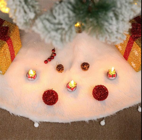 

длинный волосатая белый рождественская елка юбка плюшевые мат furry xmas party снег ковер пледы круглый покрытие пола 2020 новогодние украше