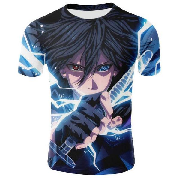 

wholesale new japan anime naruto uchiha sasuke itachi boy leisure 3d print shirts aesthetic hentai harajuku men clothing