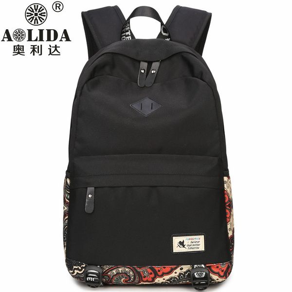 

leather luggage tag2020 backpack women fashion trend national style bag women casual college style student bag oxford cloth waterproof backp