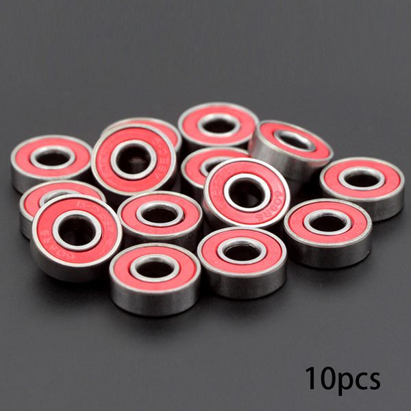 

10pcs skateboard longboard 608zz skate roller hocker wheel steel bearings