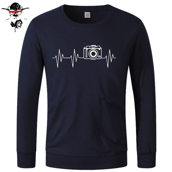 

сердцебиение из камеры мужчины новые длинные фуфайки рукава хлопок моды фотограф я стреляю raw толстовки, толстовки