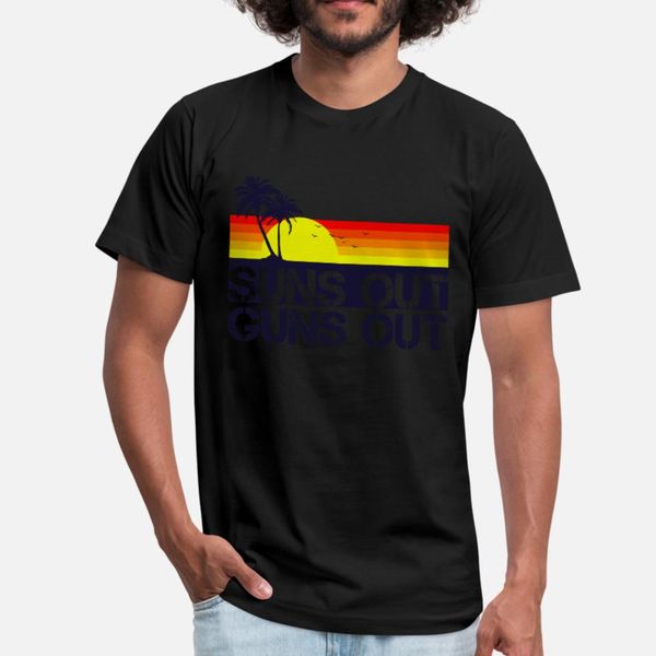 

suns out guns out t shirt men printing short sleeve s-xxxl kawaii famous funny spring autumn leisure shirt