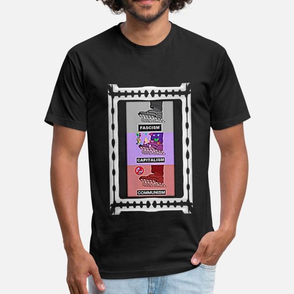 

fascism capitalism communism t shirt men printing short sleeve s-3xl clothing graphic building spring family shirt