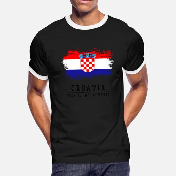

croatia flag this is my country t shirt men customize short sleeve s-3xl standard loose new fashion spring autumn leisure shirt