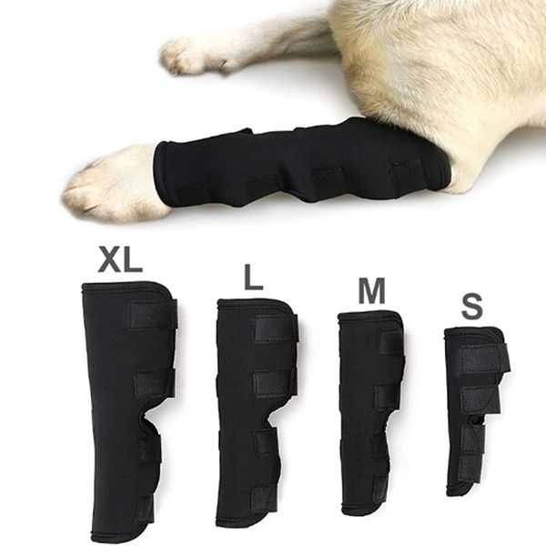 

2020 new 1pc dog knee support leg protector brace for hind leg hock joint wrap breathable injury recover legs pet care
