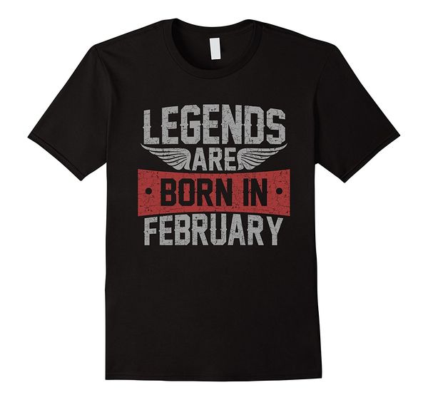 

2019 new 100% cotton t-shirts men men t-shirt men clothing plus size legends are born in february short sleeve shirts