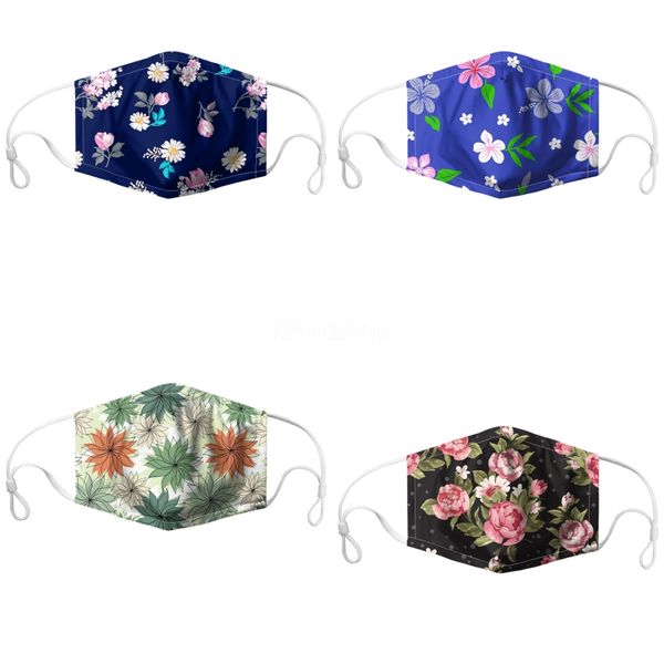 

fashion digital printing masks hanging ears prective masks dustproof anti-haze breathable mask#229, Black