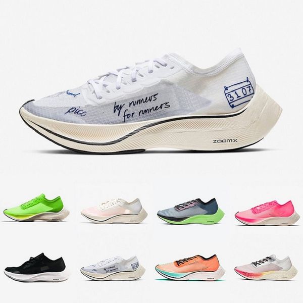

2020 zoomx vaporfly next% mens running shoes vibrant green valerian blue sail white red men women trainers sports sneakers eur36-45