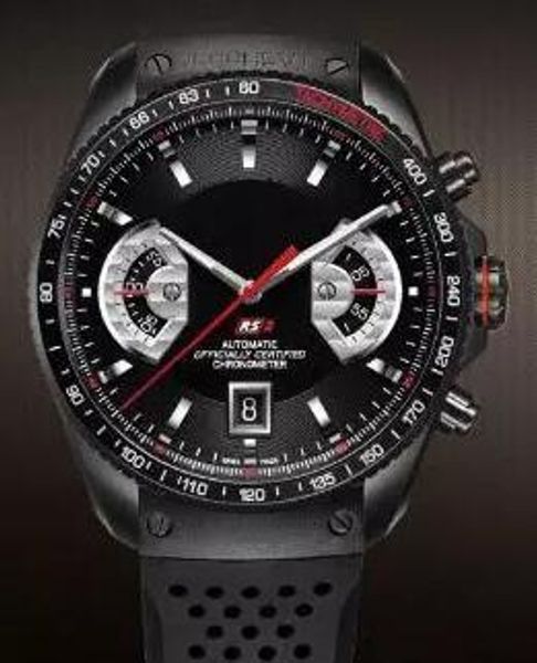 

2021 luxury heuer automatic movment stainless steel black dial mens sport watch wristwatch, Slivery;brown