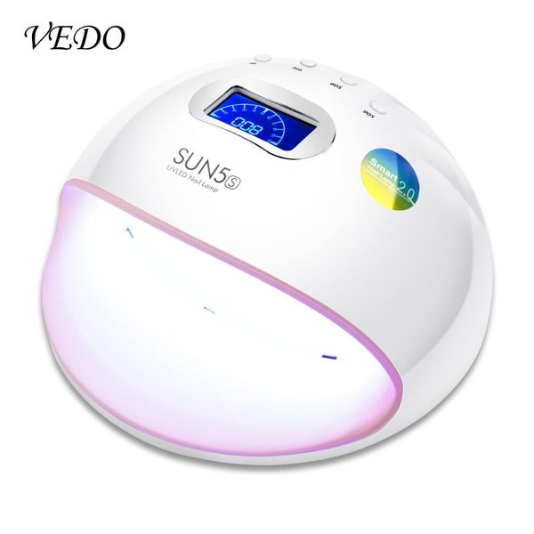 

vedo sun5s 60w uv lamp for nails with lcd display auto sensor nail dryer for curing gels varnish polish manicure art tools