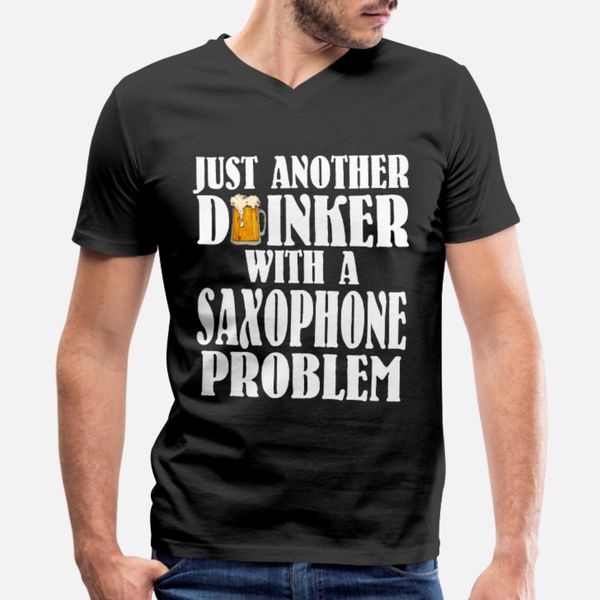 

саксофон пиво напитков смешной музыка jazz band sax тенниска мужчины дизайнер 100% хлопок круглого ворота формальной интересное здание весна