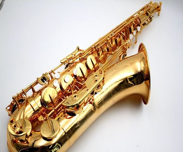 

new custom mark vi saxophone tenor saxophone 95% copy instruments brass lacquered gold saxophone with mouthpiece