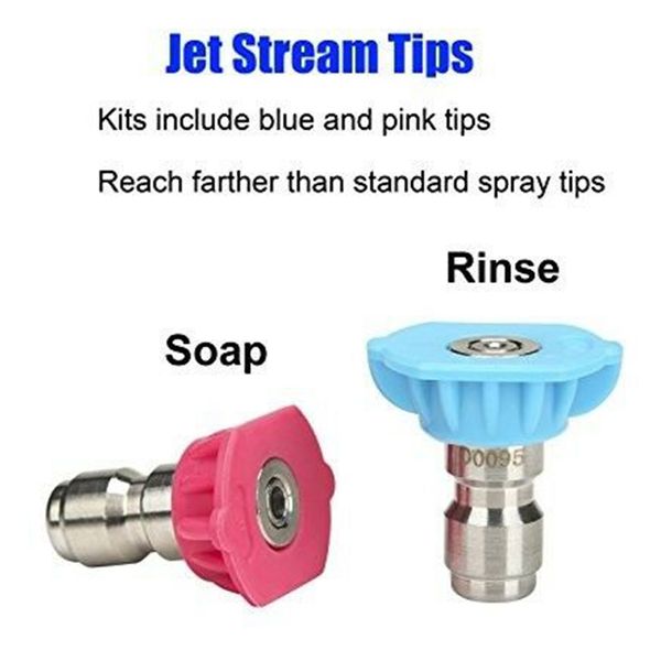 

7pcs outdoor quick connecting pressure washing spray nozzles easy fitting tips
