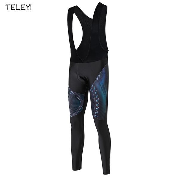 

racing pants teleyi men cycling gear bike black sports mtb gel 3d padded tight bicycle long clothing wear s-xxxl, Black;blue