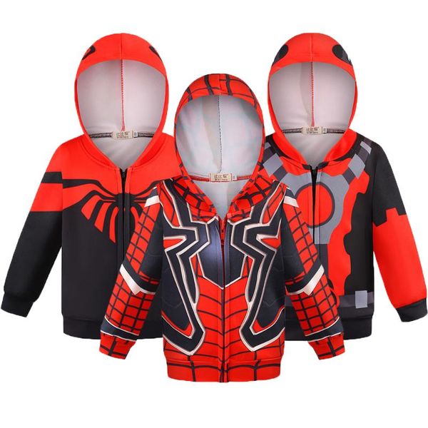 

the 4 captain marvel iron man darth vader deadpool boys sweatshirt hoodies coats for boys autumn kids jacket, Blue;gray